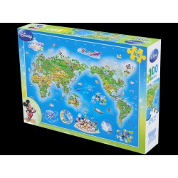 ミッキー世界地図100ピースパズル