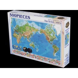 世界地図カントリーマーク500ピースパズル