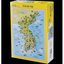 korea kaart 500 stukjes puzzel